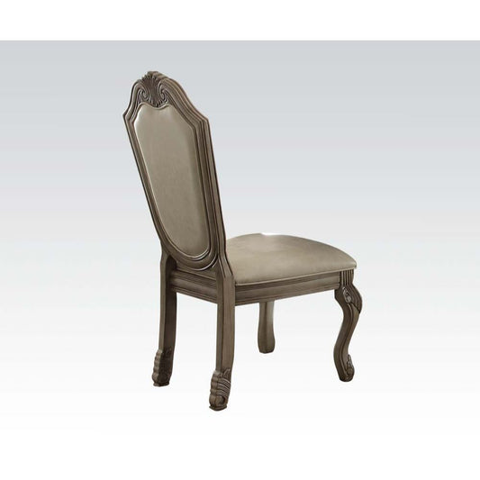 Chateau De Ville PU & Antique White Side Chair