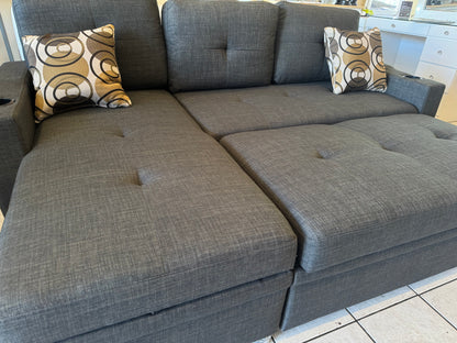 Ash Grey Convertible Sectional