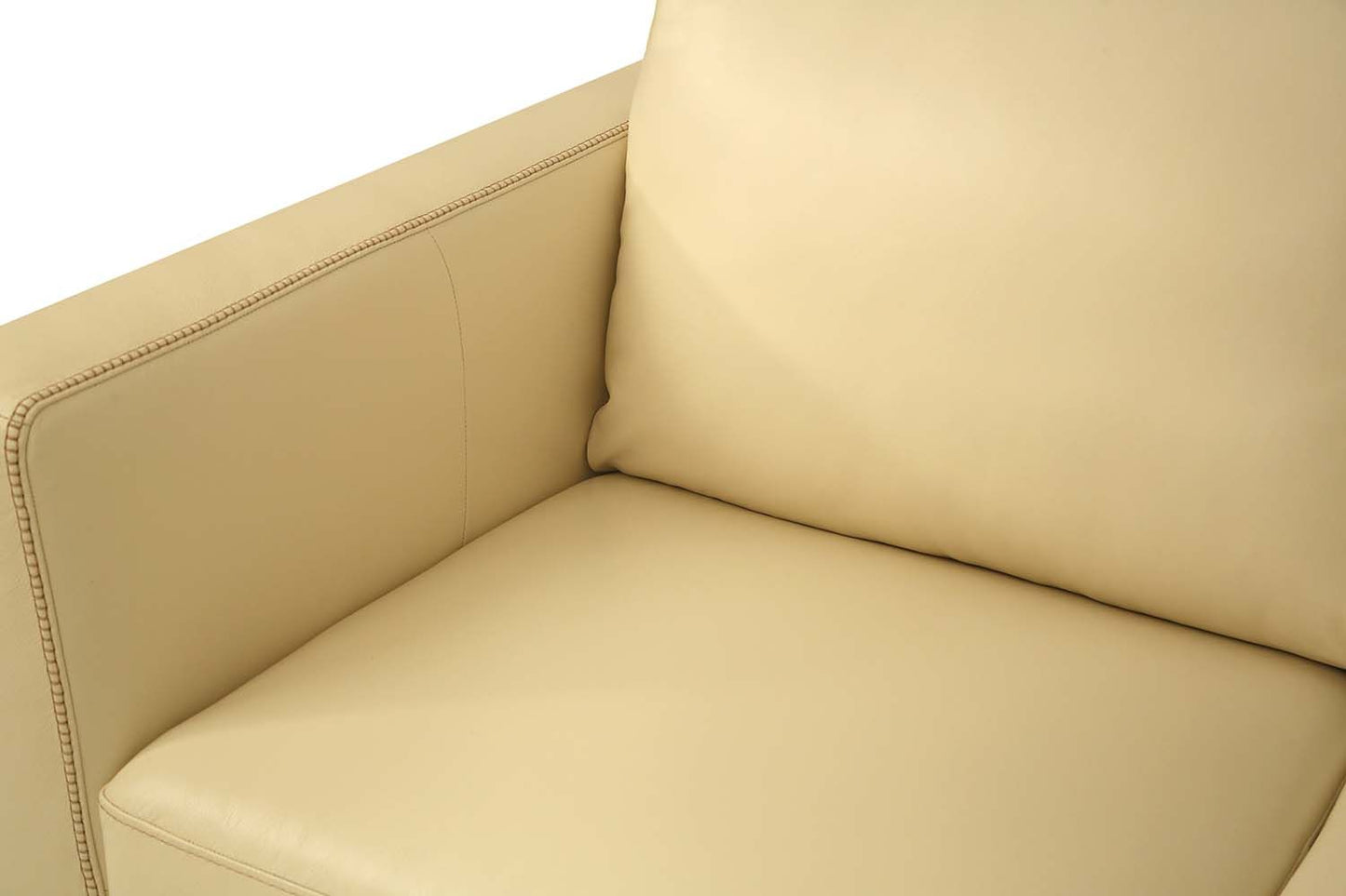 Malaga Cream Leather Sofa