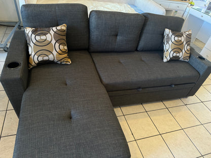 Ash Grey Convertible Sectional