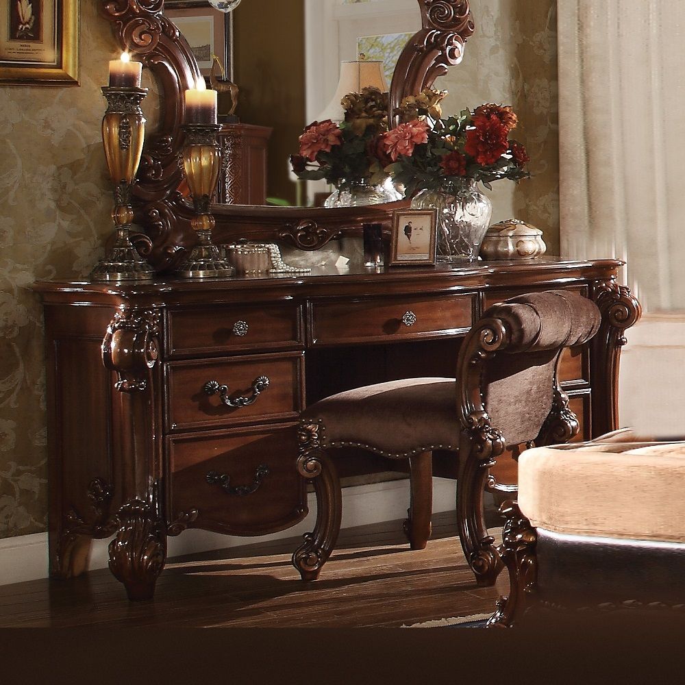 Acme Vendome Vanity Desk in Cherry