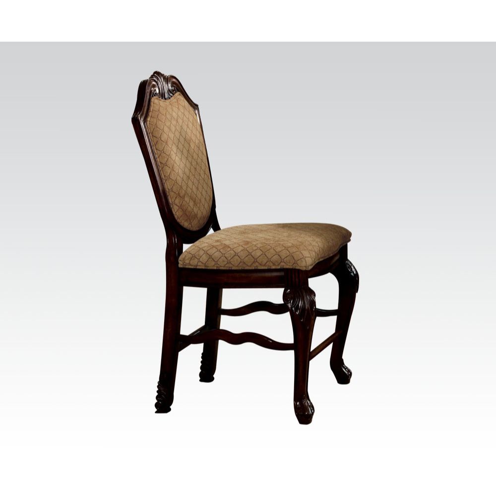 Chateau De Ville Fabric & Espresso Counter Height Chair