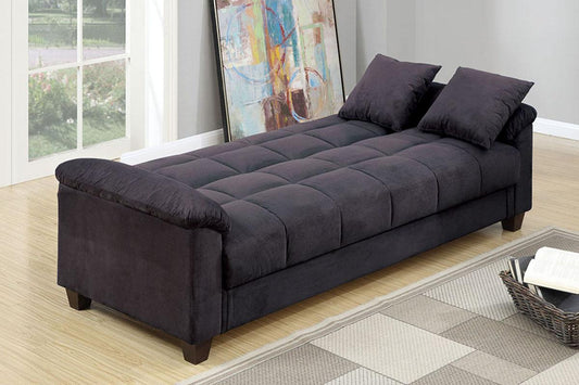 Dark Grey Futon With Flip up Compartment