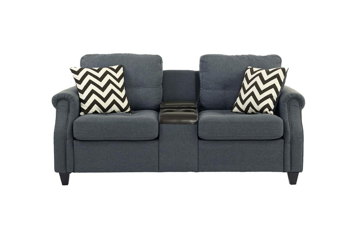 Modern Style Grey Sofa & Love Seat