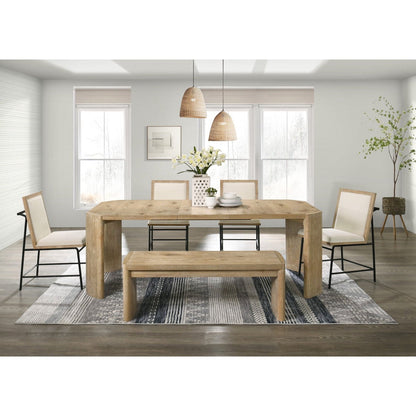 Edenbridge Extendable Dining Table Set with Chairs and Bench