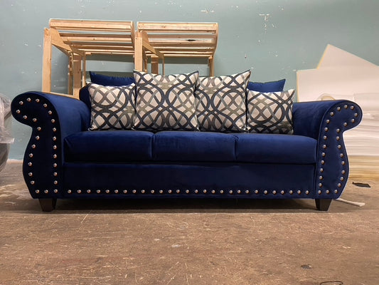 Navy Blue Sofa & Love Seat