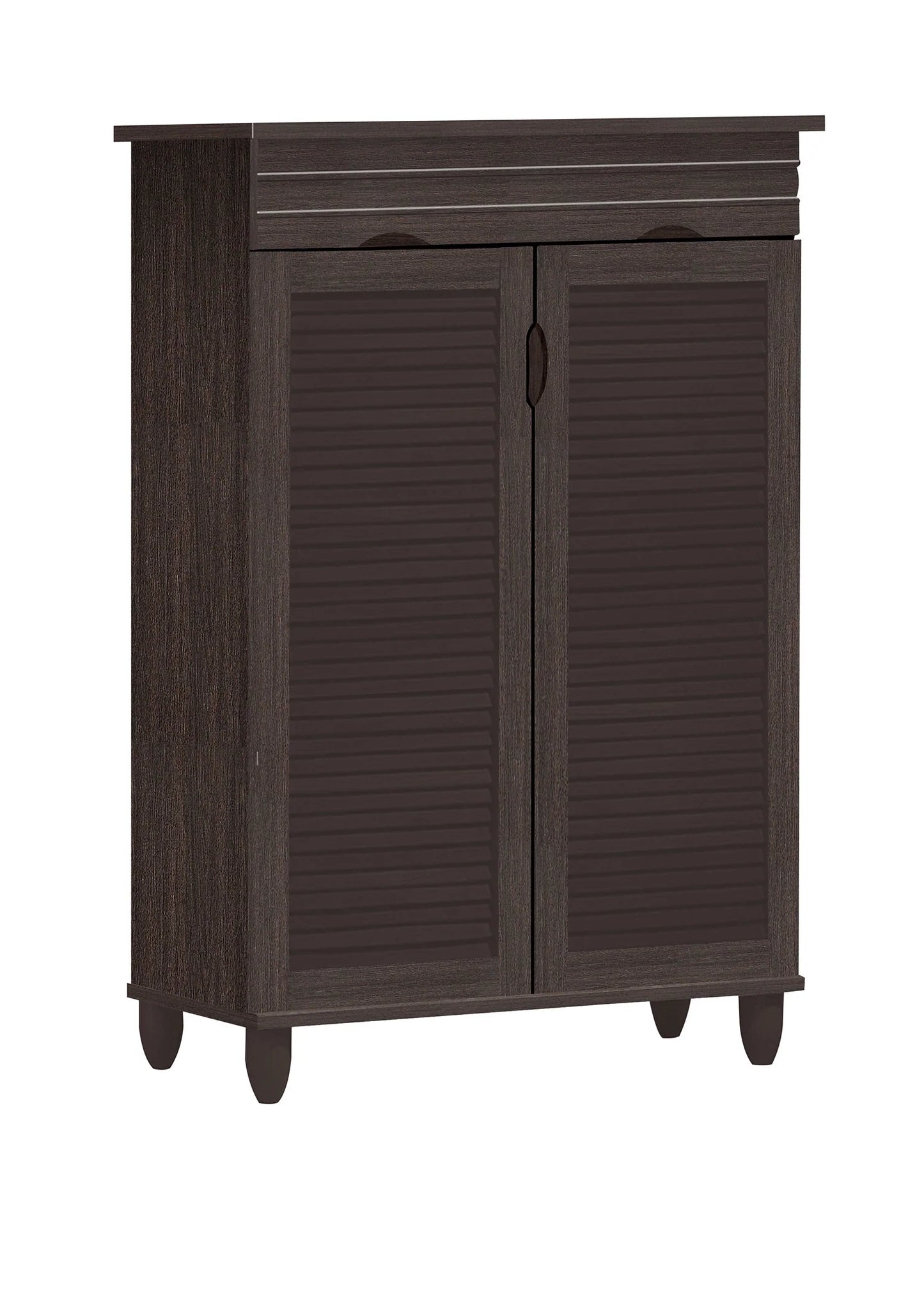 Shoe Cabinet Drawer & 4 Shelves Comes in Espresso or Natural Finish