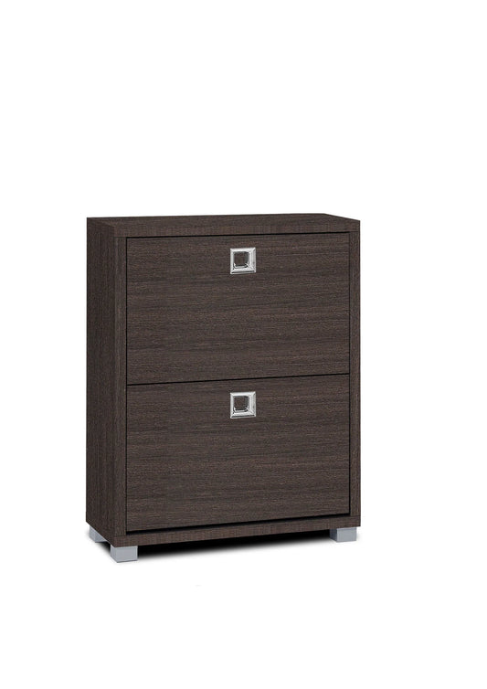 Shoe Cabinet 2 Drawers Comes in Espresso or Natural Finish