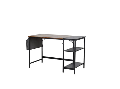 Desk with 2 Shelves Metal Legs