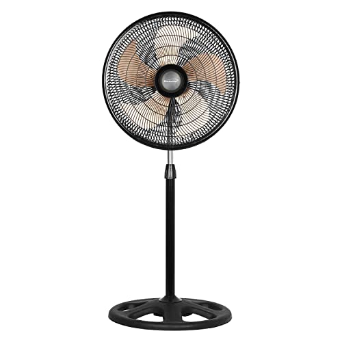 Brentwood Kool Zone F-18360BK F-18360BK 3-Speed 98-Watt 18-In. Oscillating Industrial Fan, Black