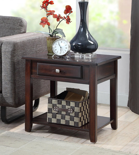 End Table Espresso finished W/Drawer