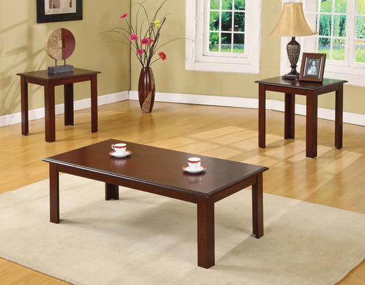 3-PC Pack Coffee / End Table Set Espresso Finish