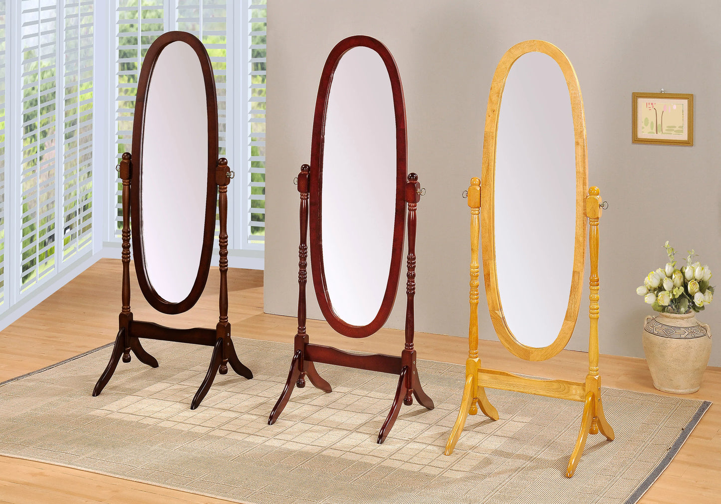 Wood Cheval Mirror