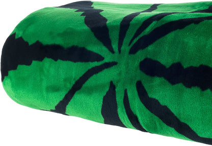 Marijuana Leaf Heavy Thick Plush Mink Blanket-8 Pound king size