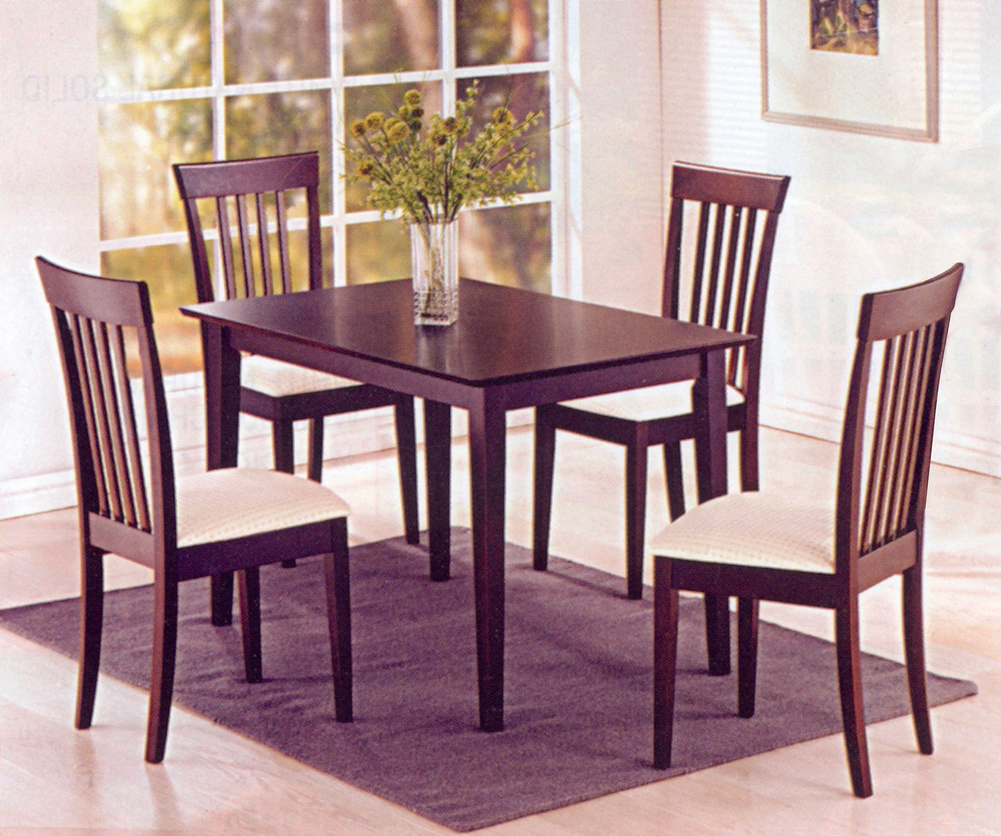 Dining Table Espresso Wood Finish - GracePalaceFurniture