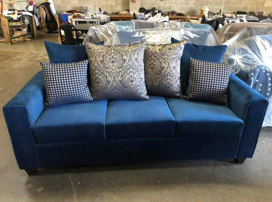 Navy Blue Sofa & LoveSeat Set