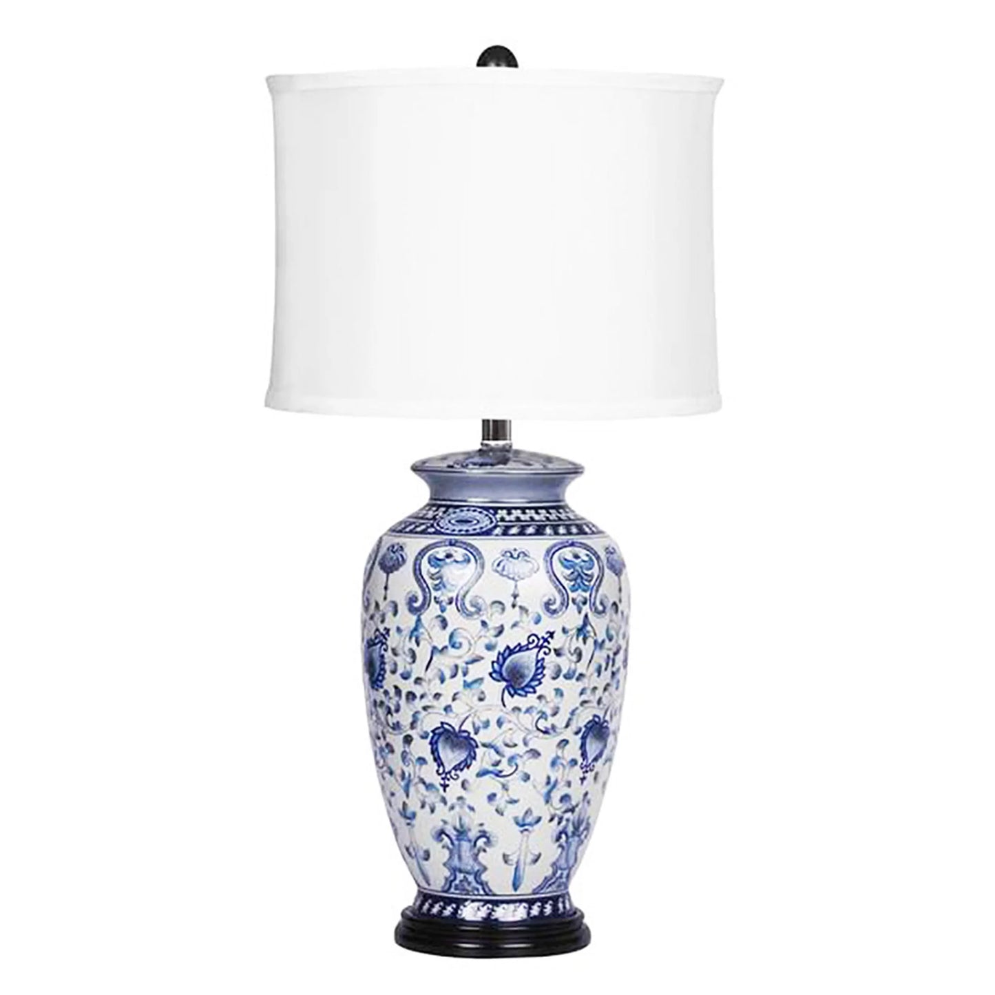 Blue And White Plum Vase Porcelain Ceramic Table Lamp
