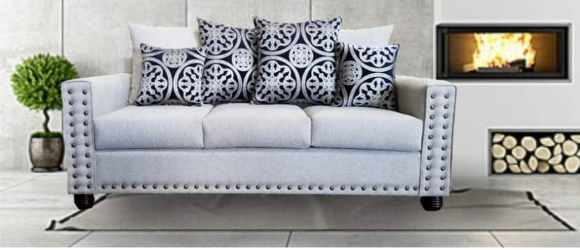 Grey Fabric Sofa & Loveseat set